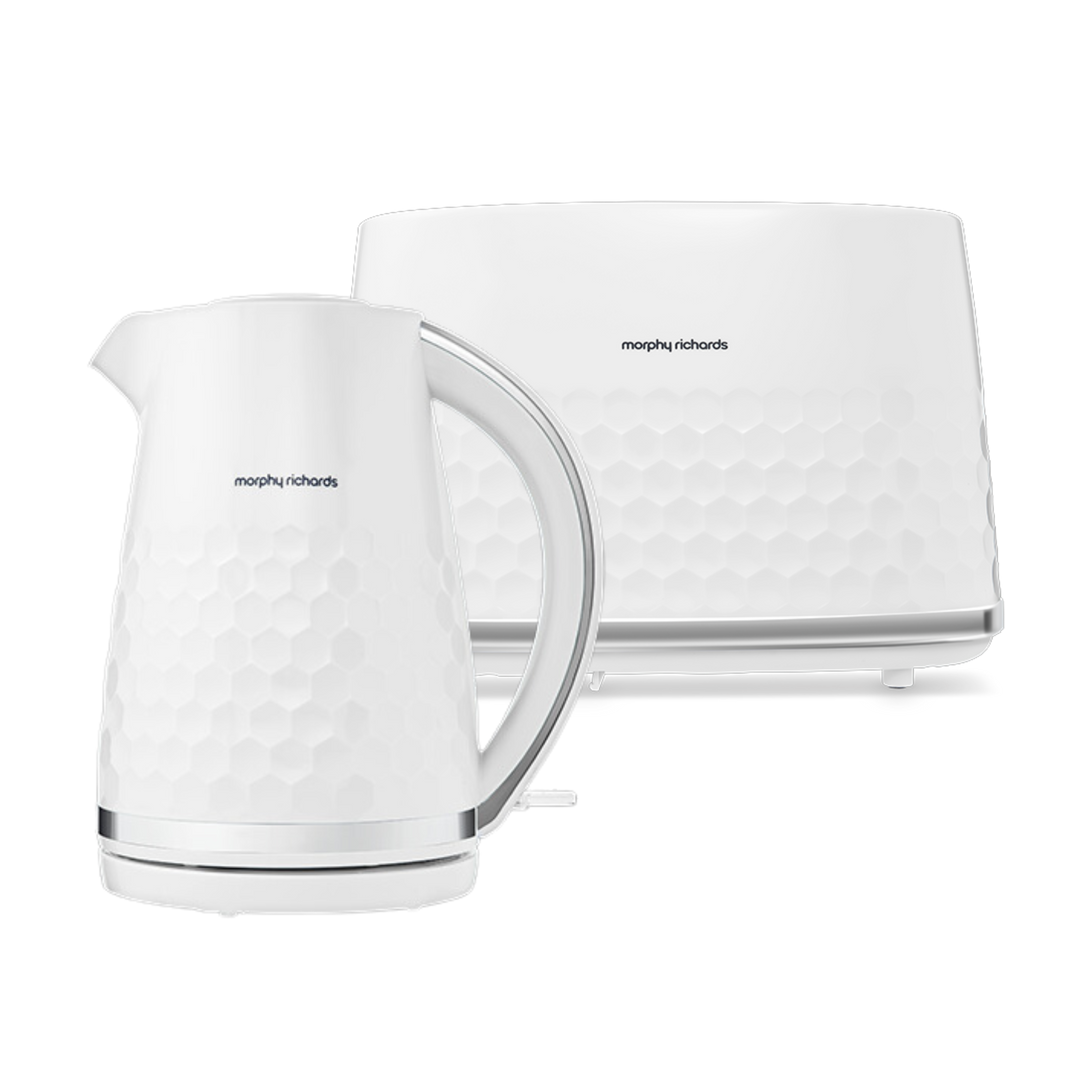 Hive White Kettle and Toaster Set