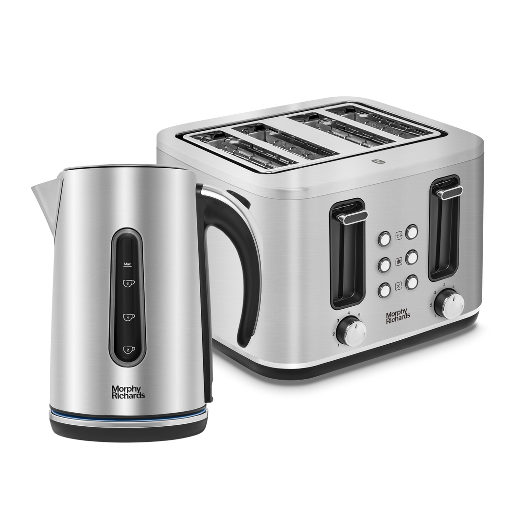 Motive Brushed Steel Kettle and Toaster Set