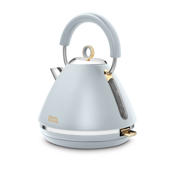 Accents Gold Pyramid Kettle Ocean Grey