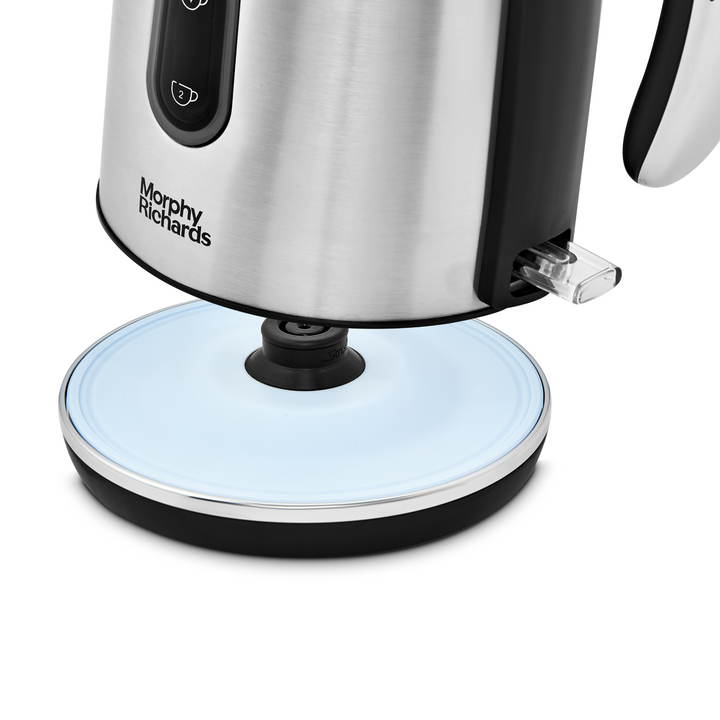 Motive Brushed Steel Kettle, Toaster & Stainless Steel Compact Espresso Machine Set