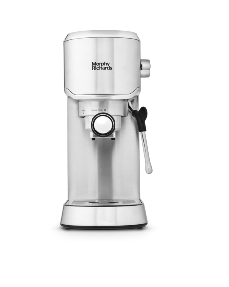 Motive Brushed Steel Kettle, Toaster & Stainless Steel Compact Espresso Machine Set