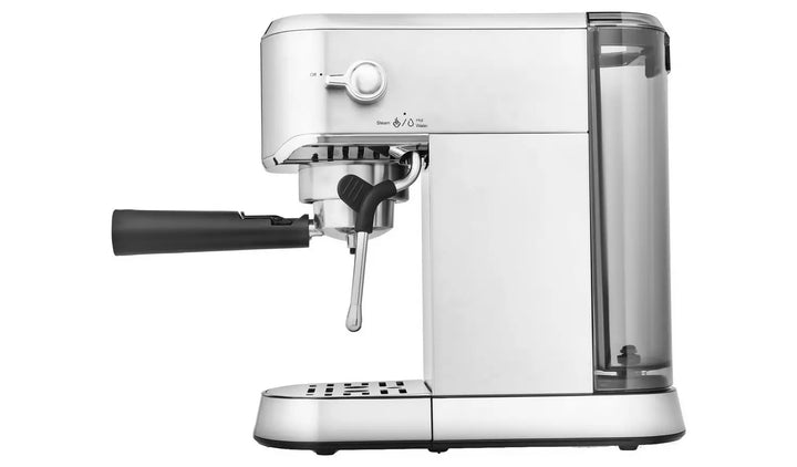 Motive Brushed Steel Kettle, Toaster & Stainless Steel Compact Espresso Machine Set
