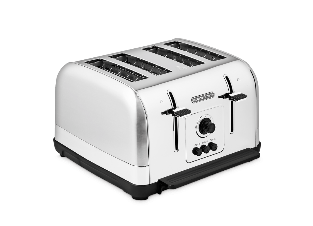 Venture Retro 4 Slice Toaster Stainless Steel