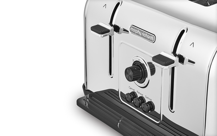 Venture Retro 4 Slice Toaster Stainless Steel