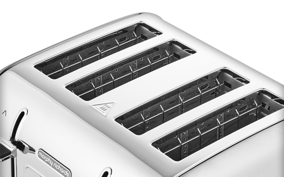 Venture Retro 4 Slice Toaster Stainless Steel
