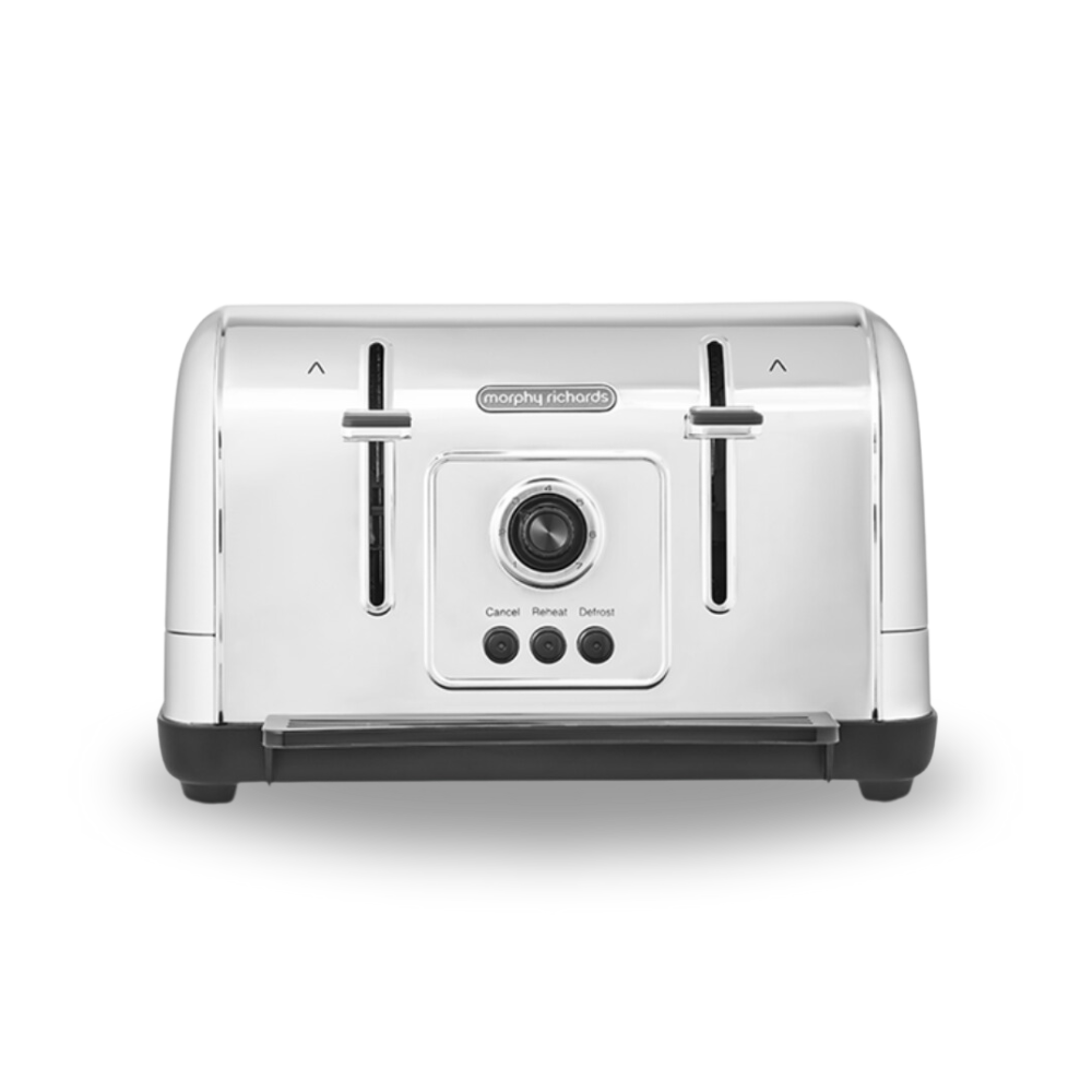 Venture Retro 4 Slice Toaster Stainless Steel