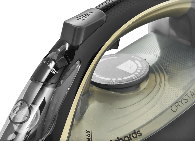 Morphy Richards Crystal Clear 2400W Steam Iron Gold SKU: 300302 controls