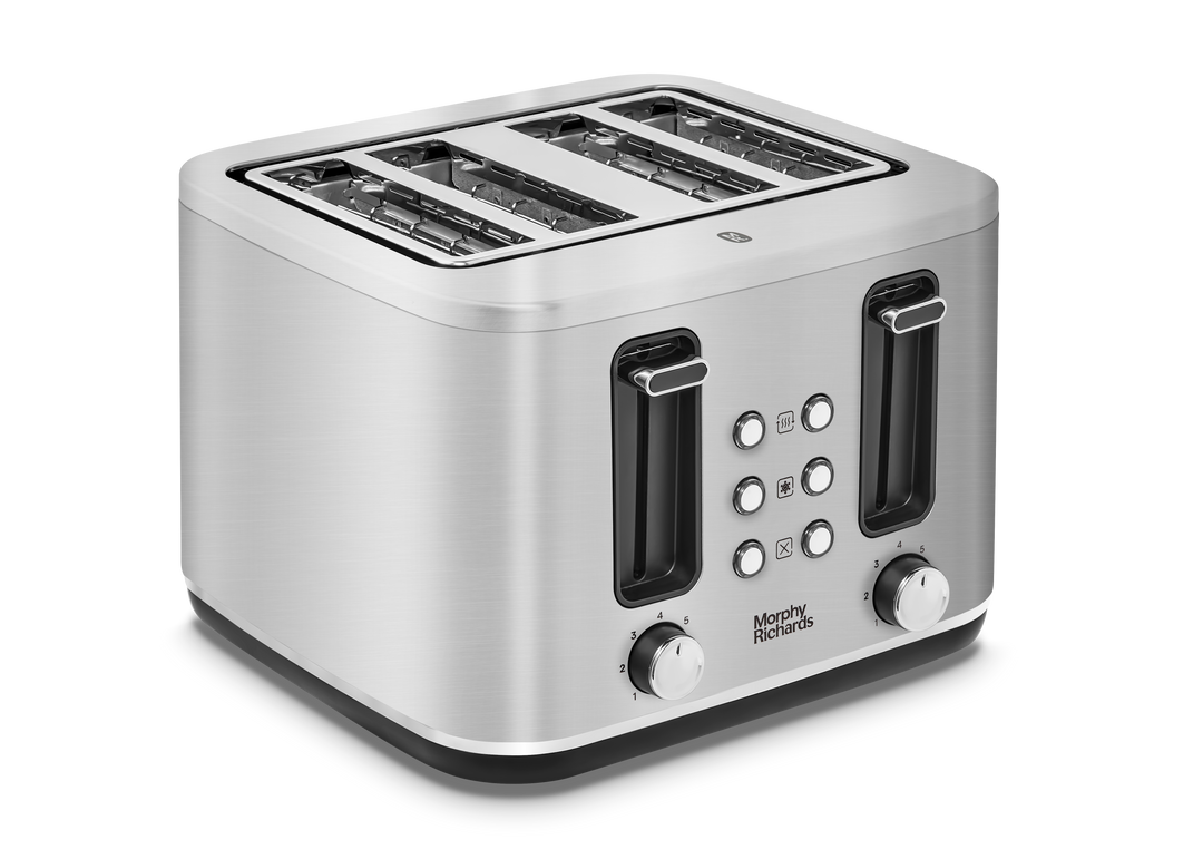 Motive 4 Slice Toaster Brushed Steel