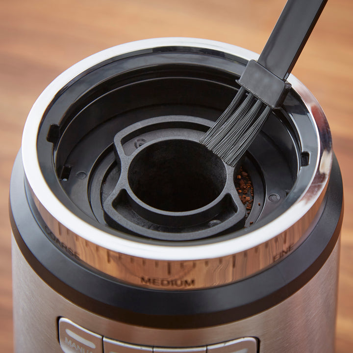Brew & Blend Electric Burr Coffee Grinder and Milk Frother Set